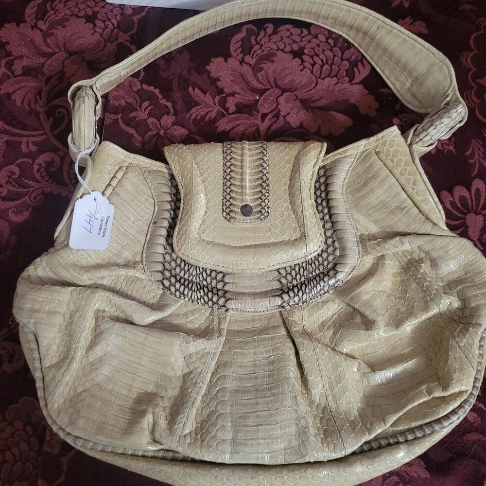 Leyla Snakeskin Suede Interior Purse